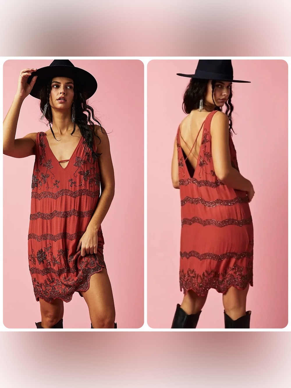 NWOT Free People Bali Mad Love Mini Dress